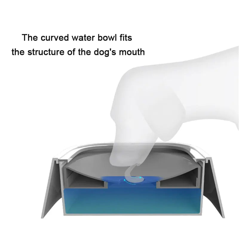Anti-Spill Slow Feeder Water Bowl