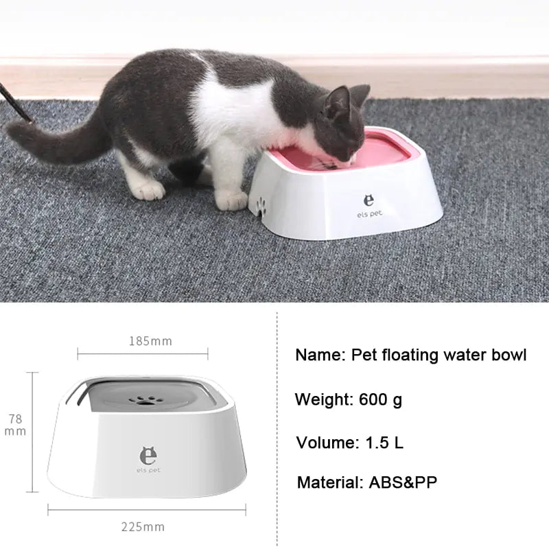 Anti-Spill Slow Feeder Water Bowl