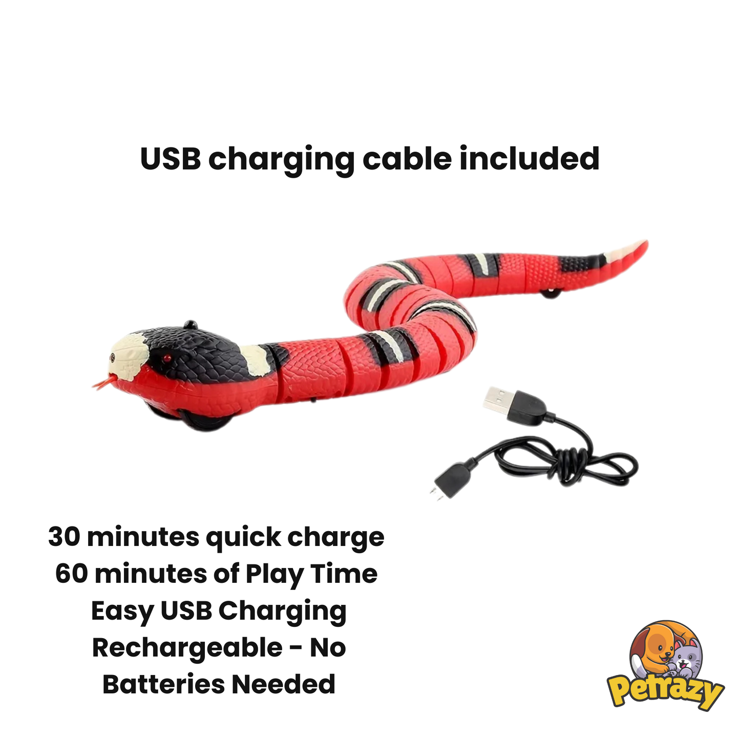 Smart Sensing Snake Cat Toy