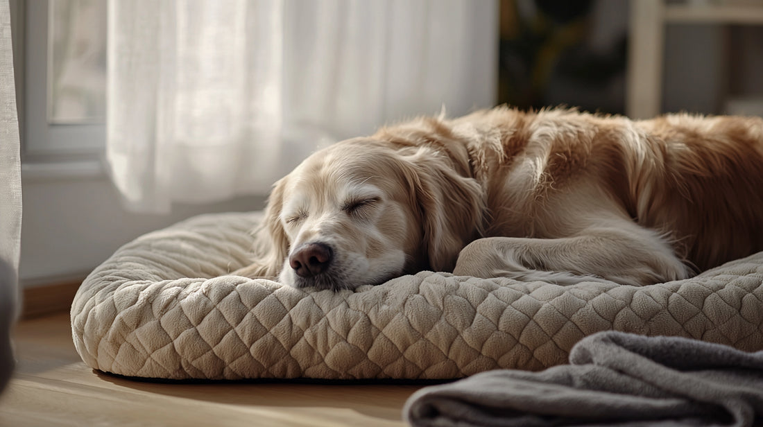 Alt text: Cozy cat snuggled in heated pet bed radiating warmth and comfort.