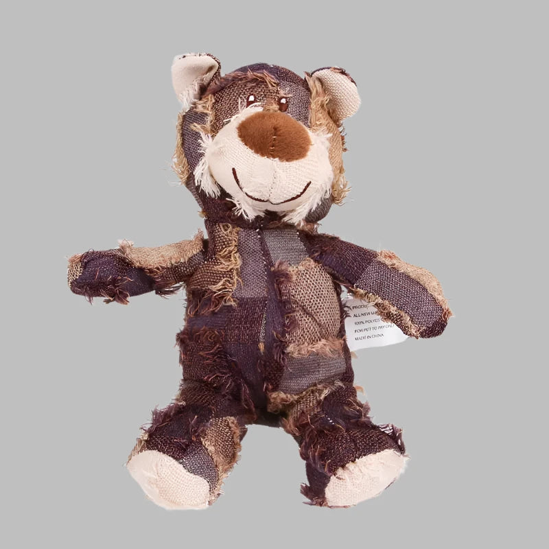  Patchwork Cute Bear Pet Plush Toys